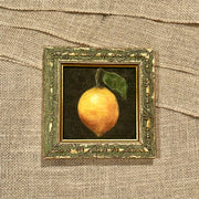 Hanging lemon - fine art print in vintage frame