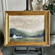 Cottage in the valley - framed landscape 12x16”