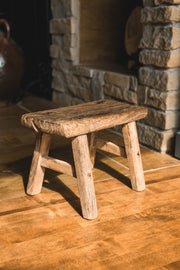 Mini stool - reclaimed wood.