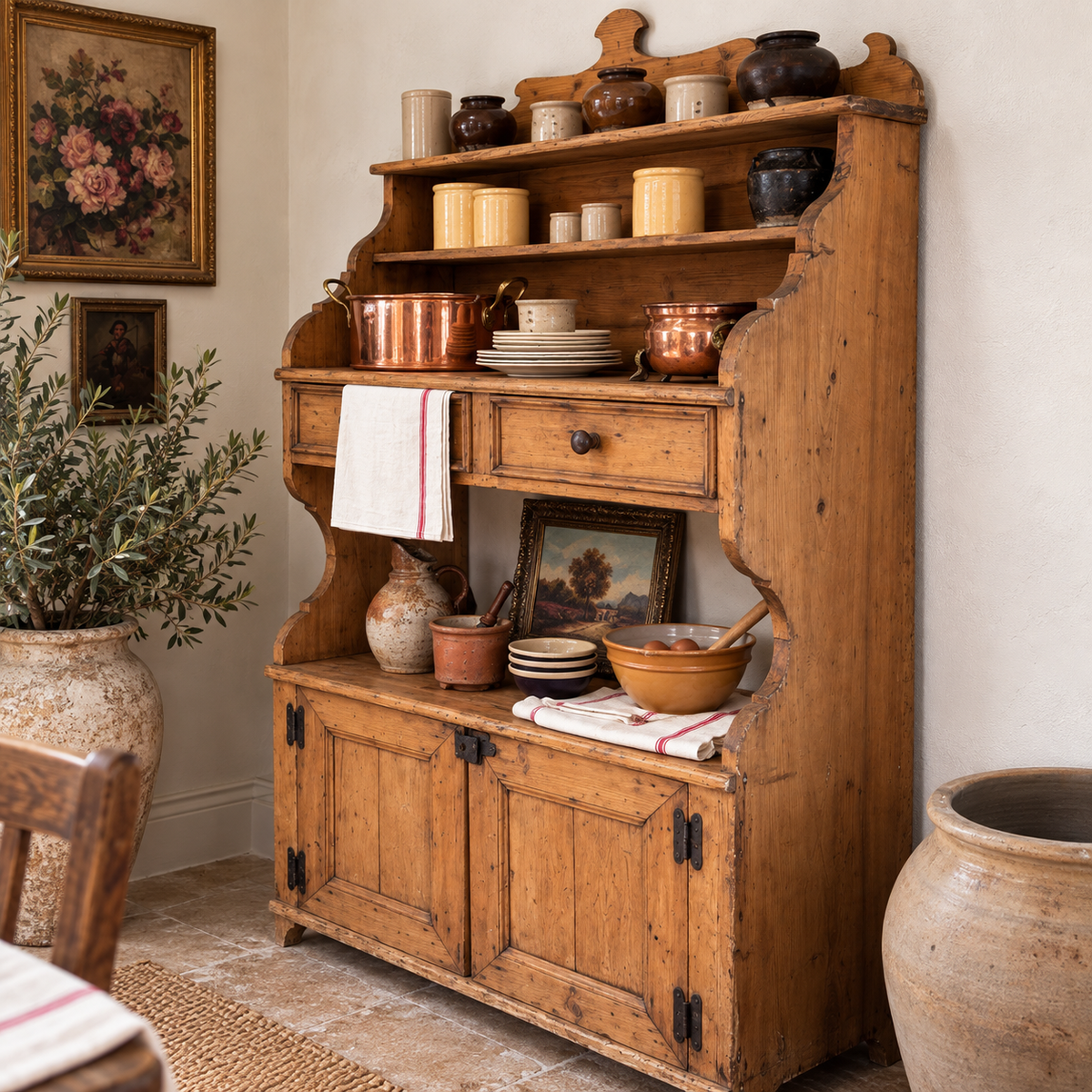 Antique French Pine Vaisselier | Circa 1880–1910