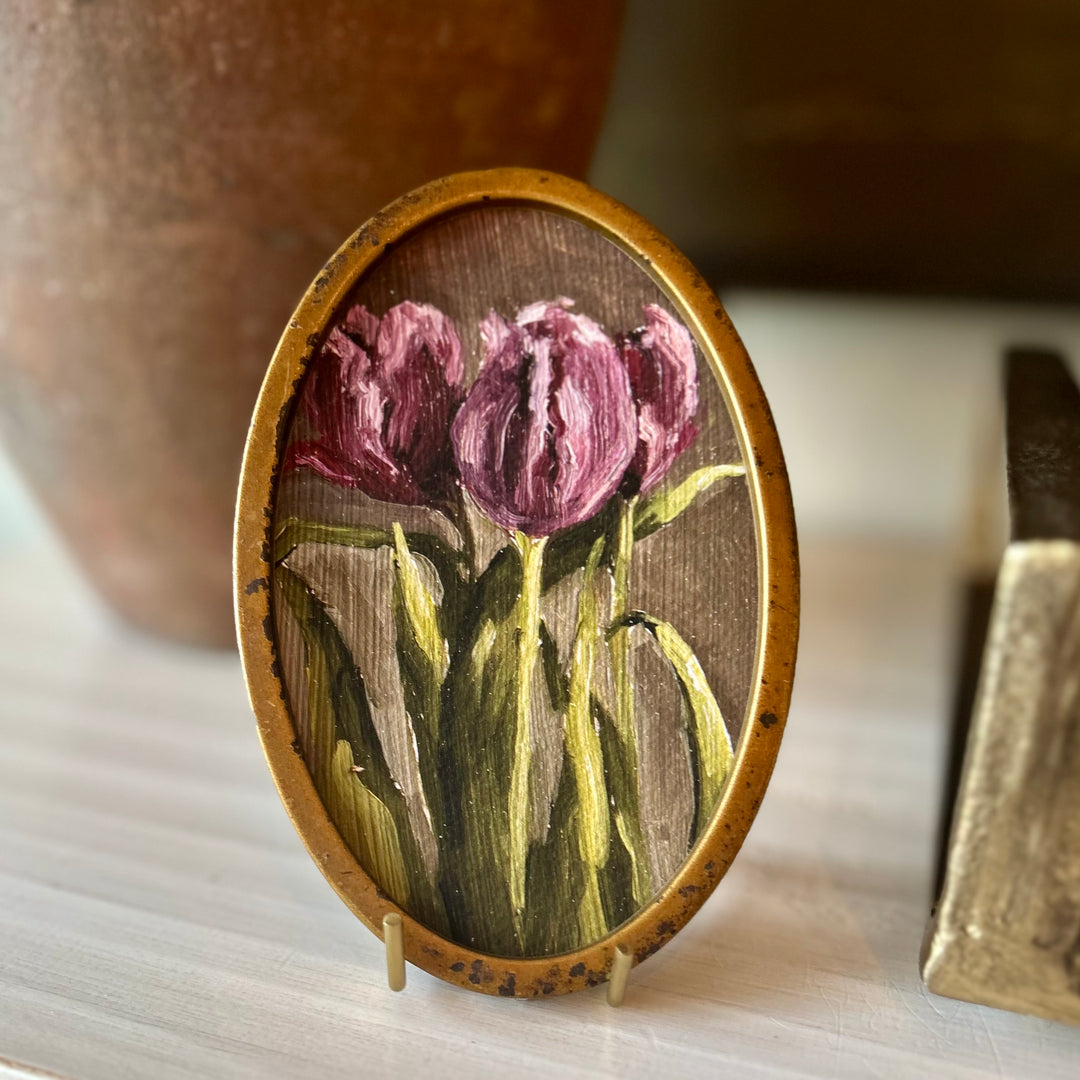 “tulips ii” 4x6"(Framed)