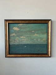 Violet & silver - the deep sea framed canvas print