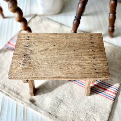 Vintage Primitive French Wooden Milking Stool