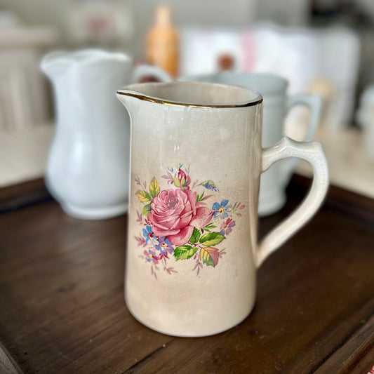 Vintage English Rose Pitcher