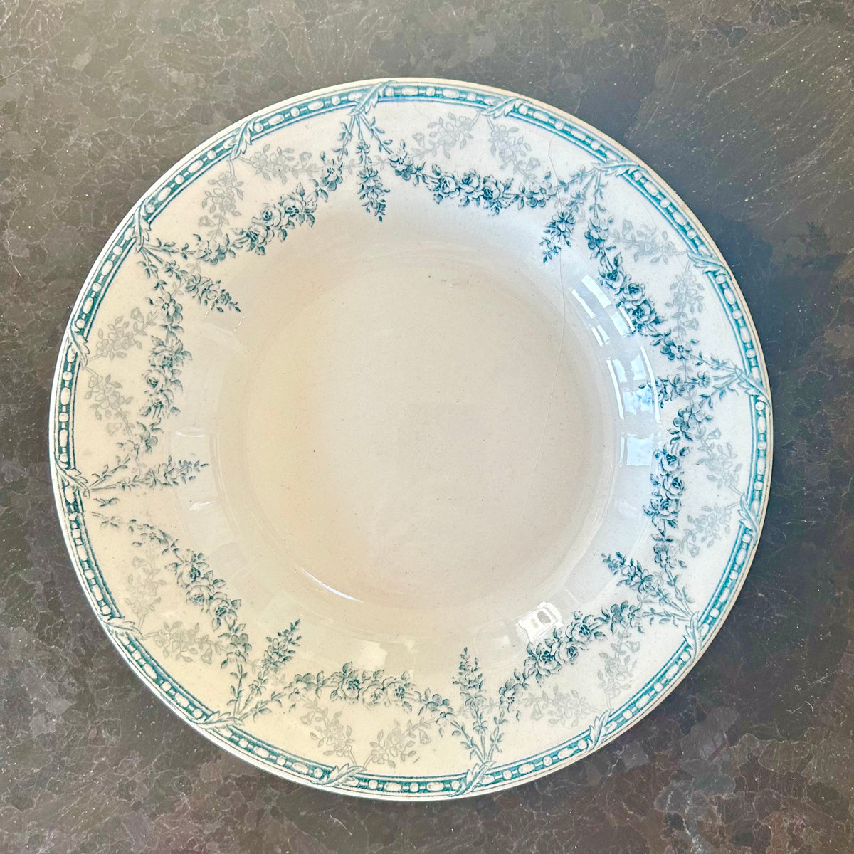 Antique French Faïence Soup Plate – Service Mignon by Labrador (9.5”)