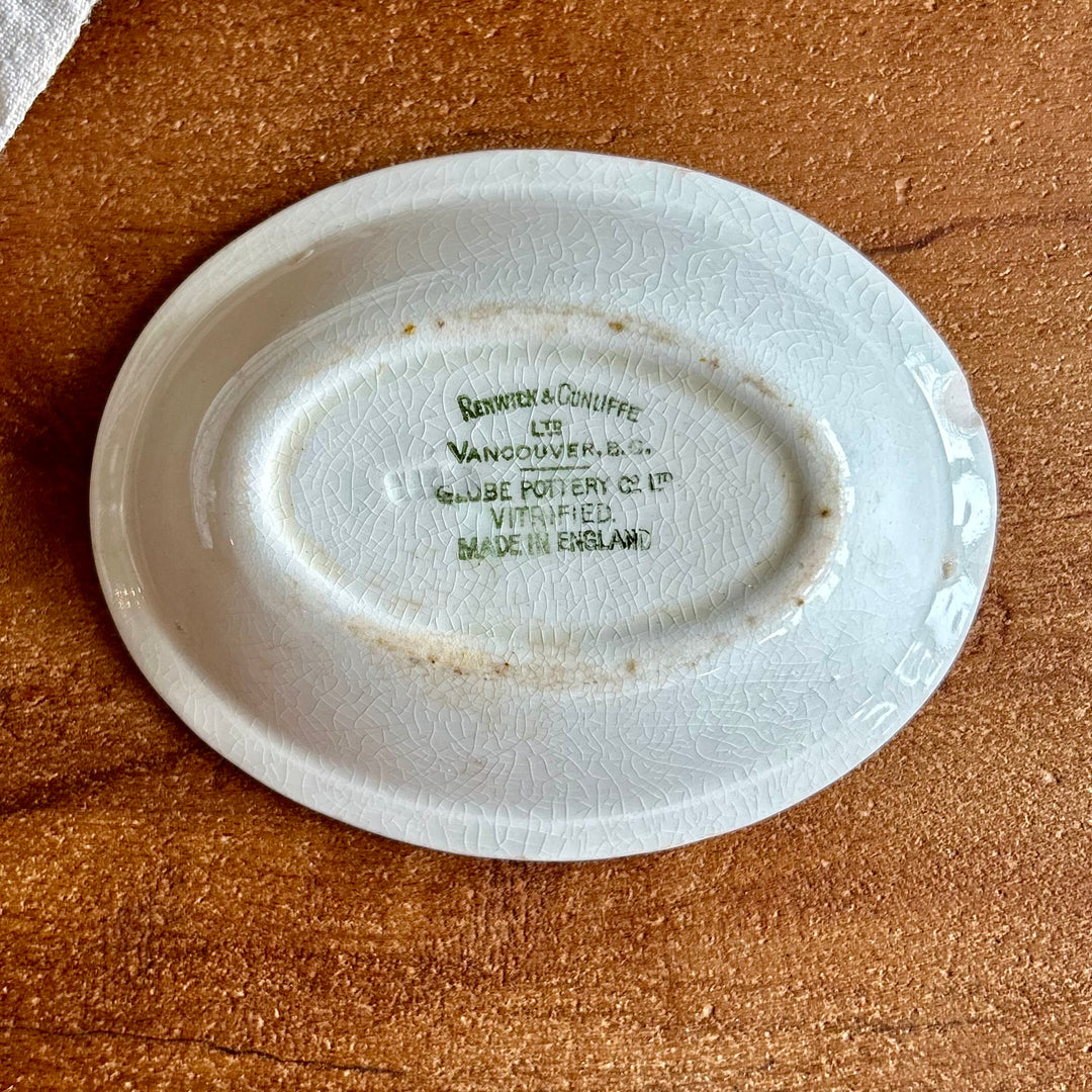 Vintage English Ironstone Soap Dish | Globe Pottery Co.
