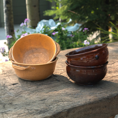 Vintage French stoneware bowls
