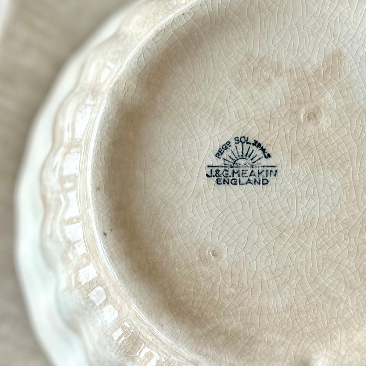 Antique English Ironstone Bowl – J. & G. Meakin