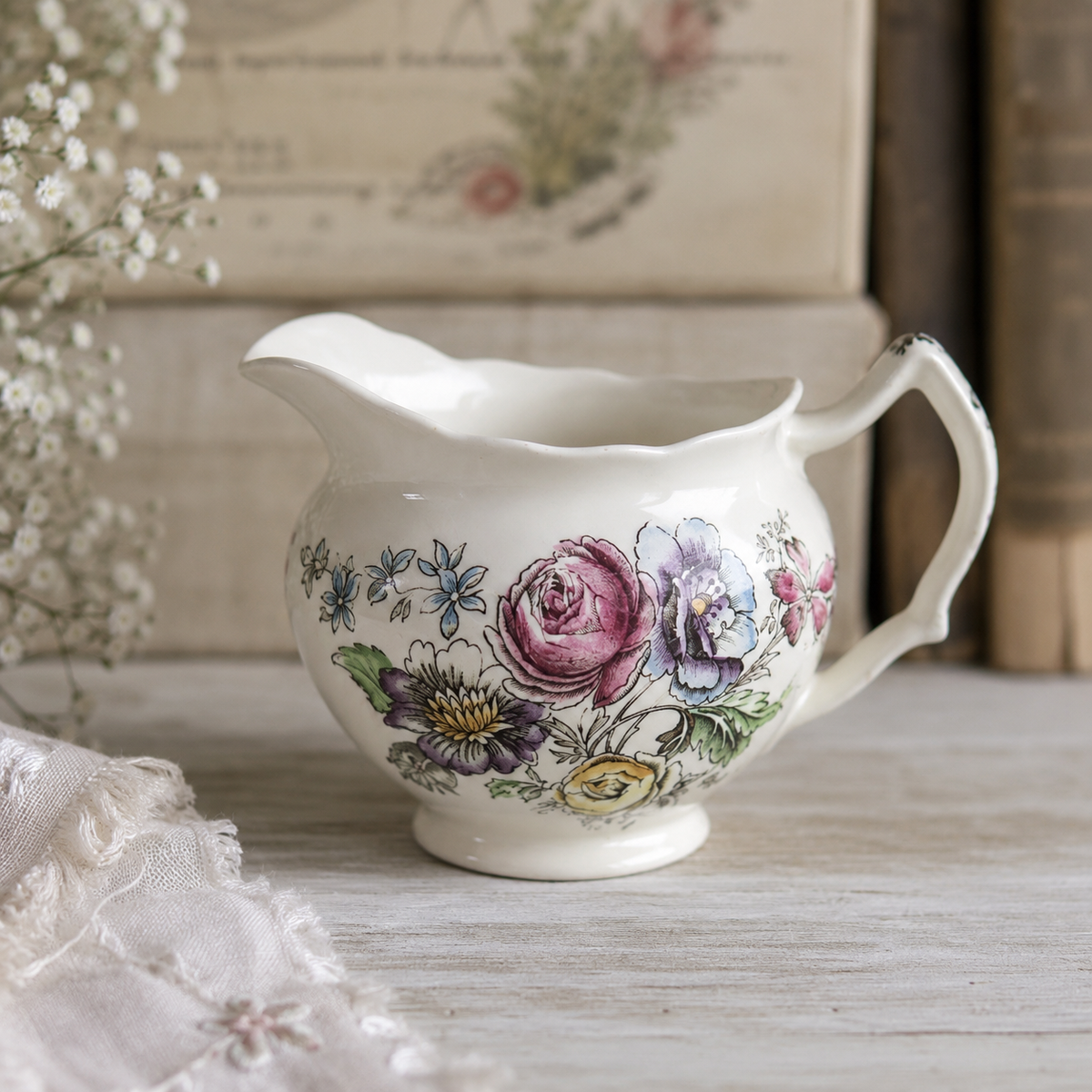 Vintage Johnson Bros. “Sheraton” Creamer | England | Circa 1940s