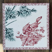 Faïencerie de Longwy Tile – Birds & Bamboo