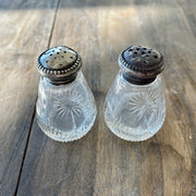 Vintage pressed glass salt & pepper