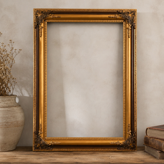 Vintage Ornate Gilt & Bronze Frame