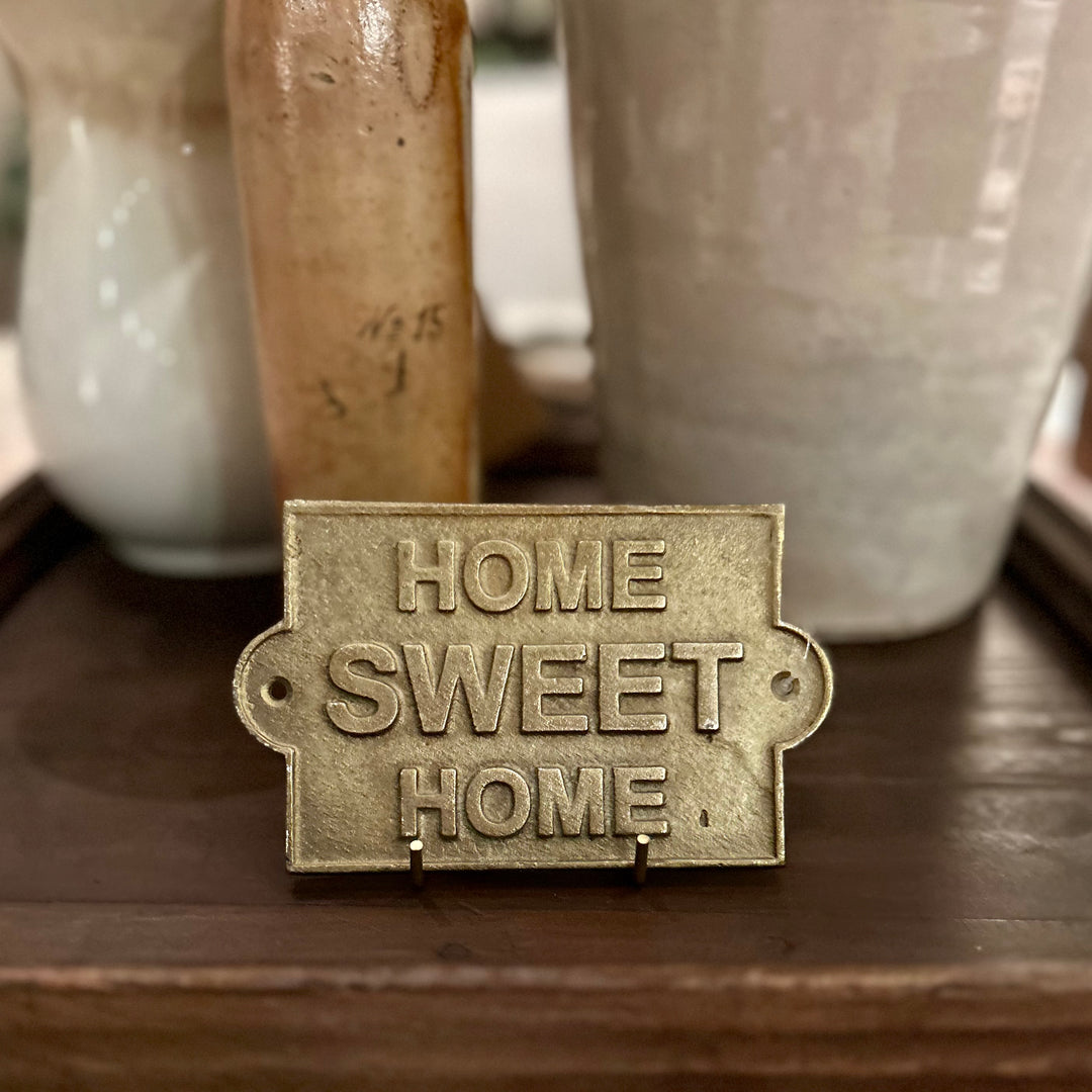 Large Brass Home Sweet Home Sign 