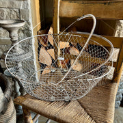 Antique collapsible wire egg basket