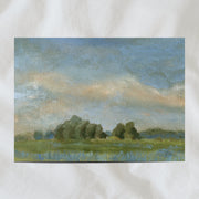 Meadow with bushy trees (antique French frame) 11x14”