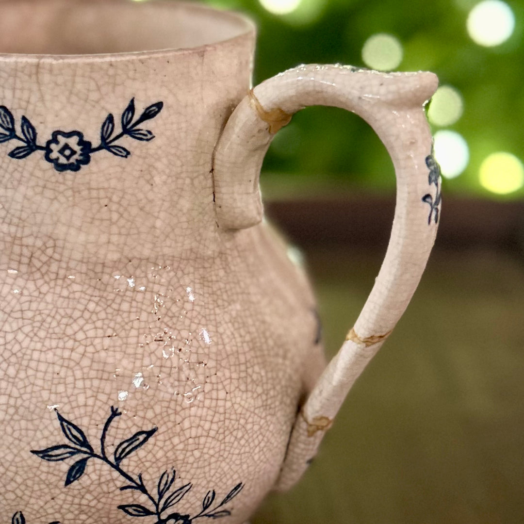 Antique French Faïence Jug — Sarreguemines, c.1900