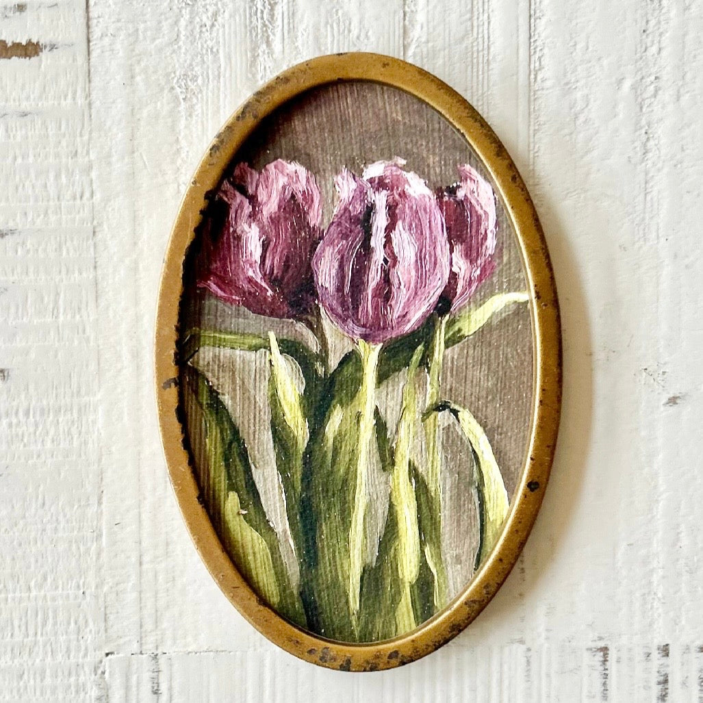 “tulips ii” 4x6"(Framed)