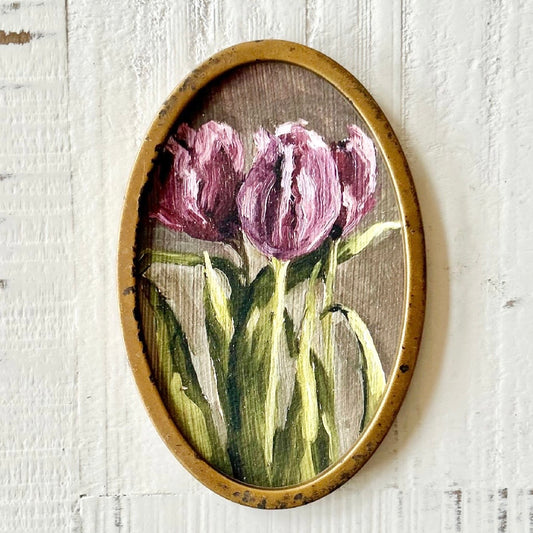“tulips ii” 4x6"(Framed)