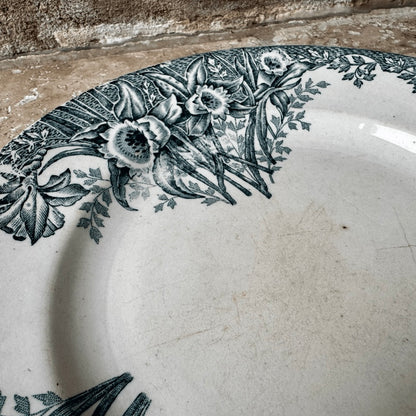 Antique French Narcisses Plate – Lebacqz & Bouchart, St Amand