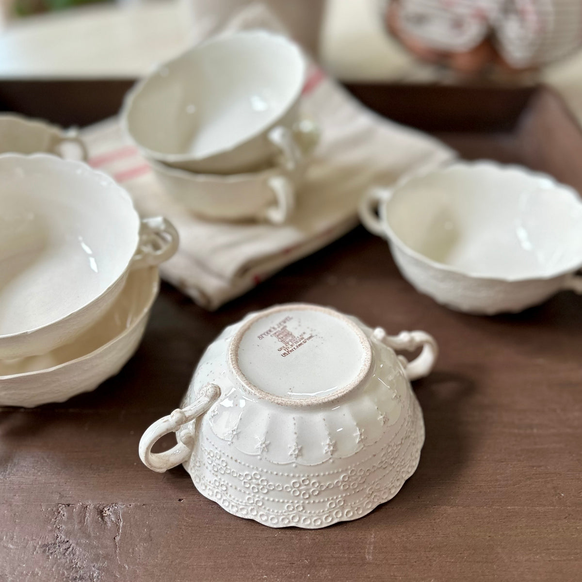 Vintage Spode Jewel Soup Bowls — Set of 4 (two sets available)