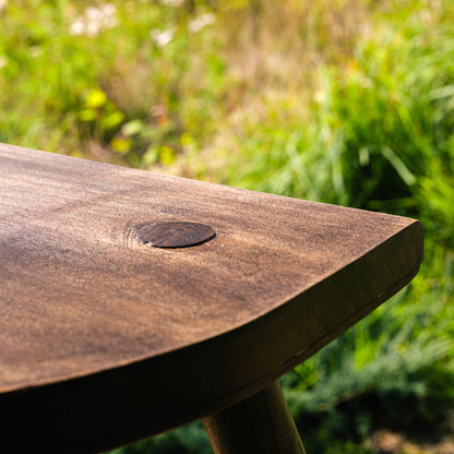 Rustic wooden stool