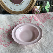 Pair of Vintage Pink Ironstone Bowls (Mismatched, Made in England)