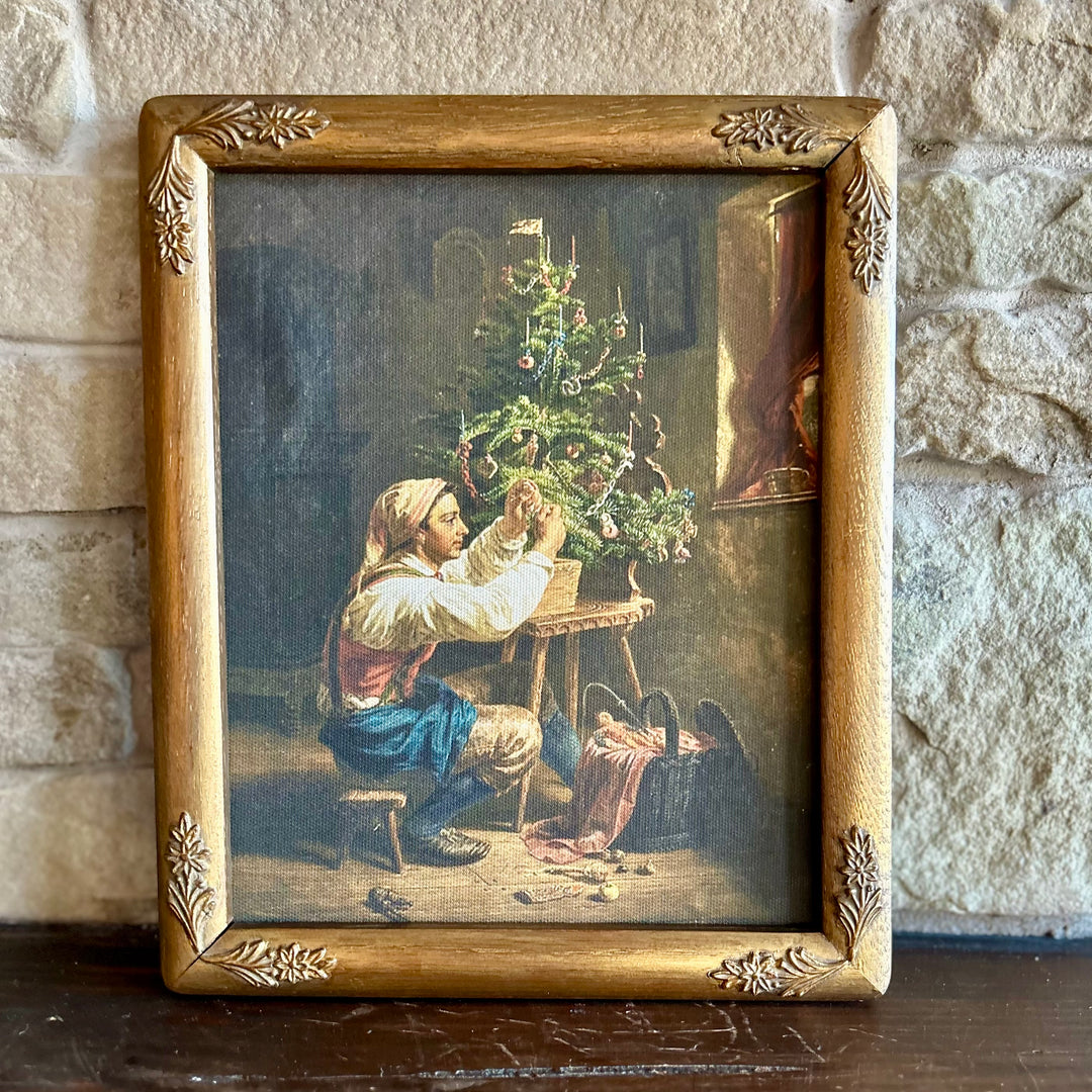 Christmas tree decorating (framed)