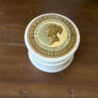 Antique English Cherry Tooth Paste Pot c.1900 by John Gosnell & Co. London
