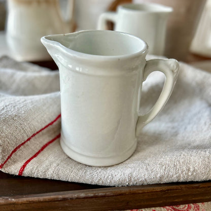 Antique White Ironstone Hotel Milk Jug