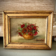 Antique Miniature Floral Paintings