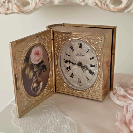 Vintage Seth Thomas Folding Book Clock (Working)