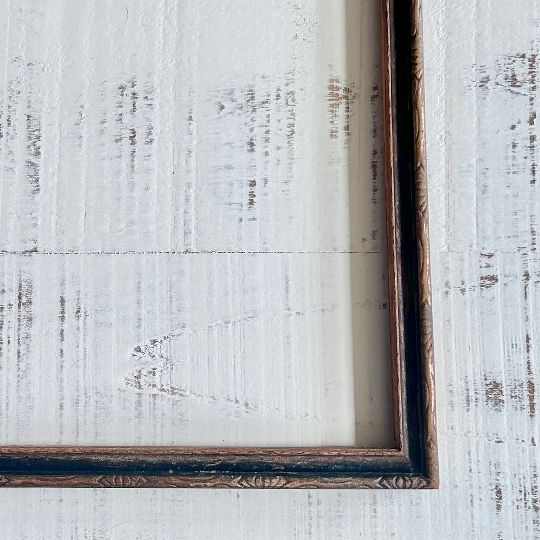Vintage black & gold wood frame