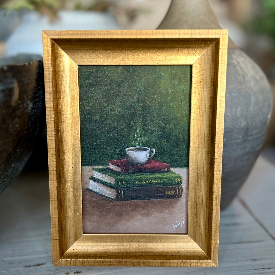 "Between Sips and Stories" Fine Art Print framed