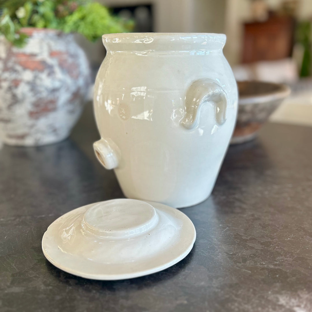Antique French confit pot