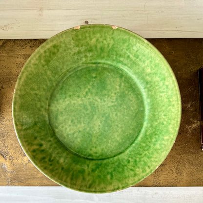 Collected Set of 11 Biot Provence Green Faïence Plates