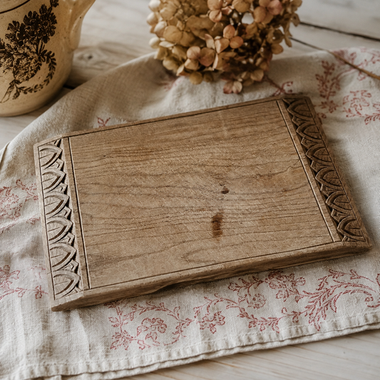 Vintage European Hand-Carved Bread/Cheese Board