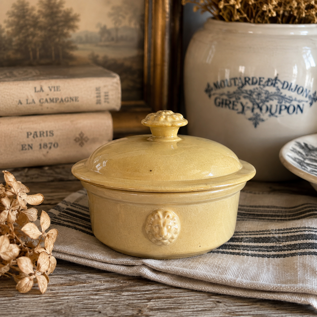 Vintage French KG Lunéville Covered Pâté Pot
