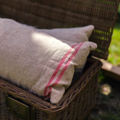 French linen grain sack pillow