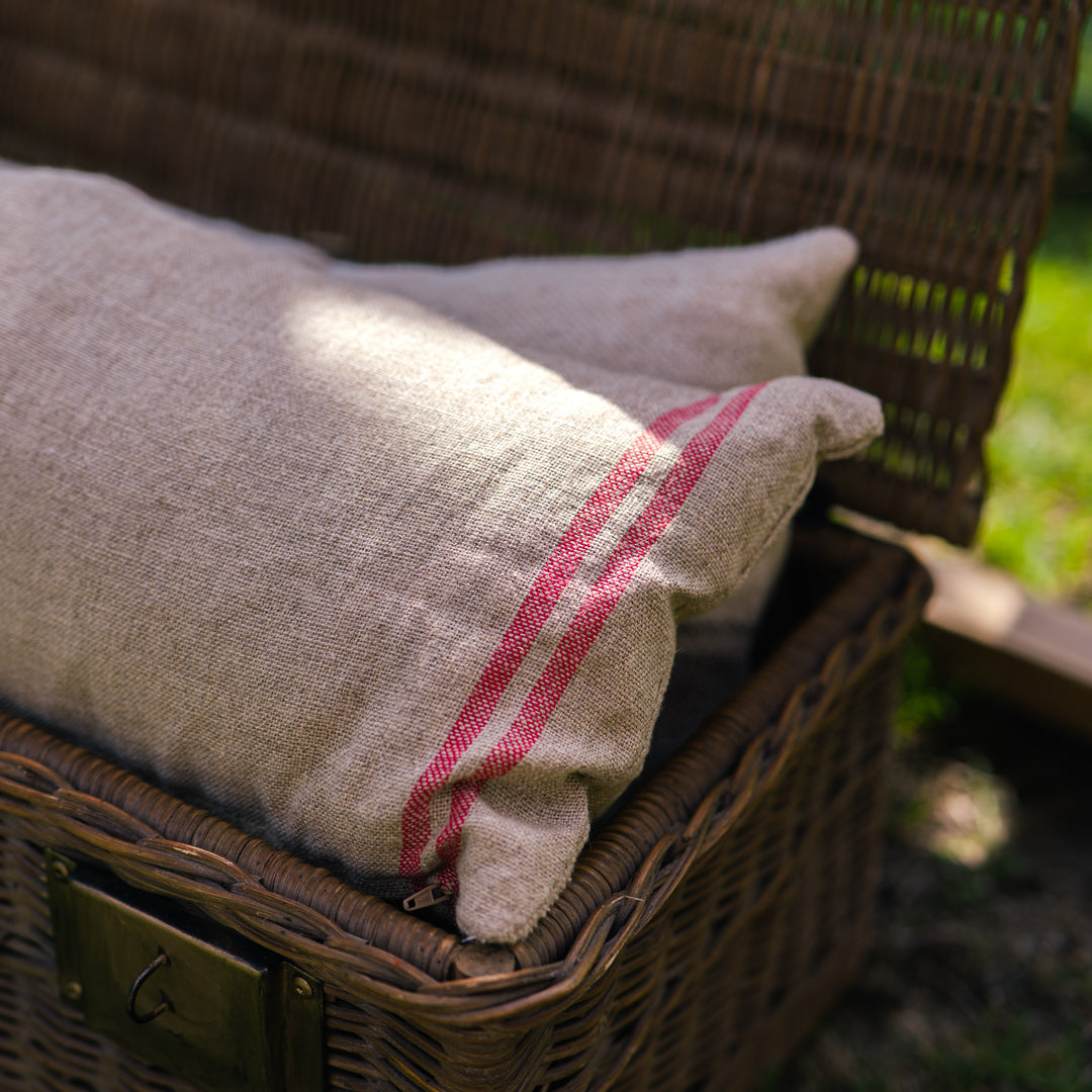 French linen grain sack pillow