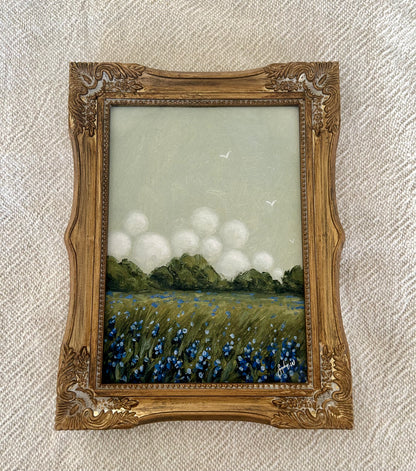 "Birds & Bonnets III" Fine Art Print (framed) 5X7"