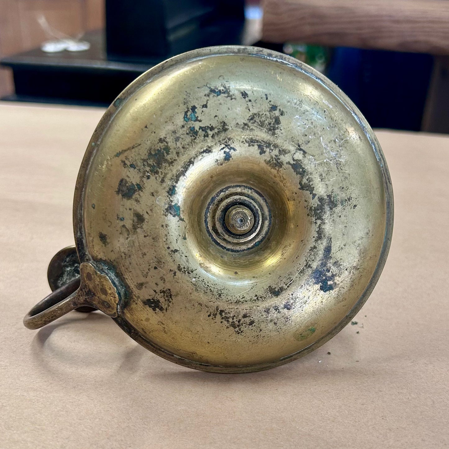 Antique Brass Adjustable Chamberstick | c. 1850–1880