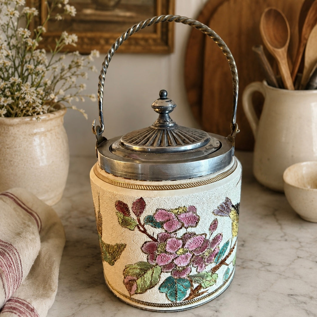 Antique Victorian Biscuit Barrel – Wedgwood & Co.
England, c. 1880–1900