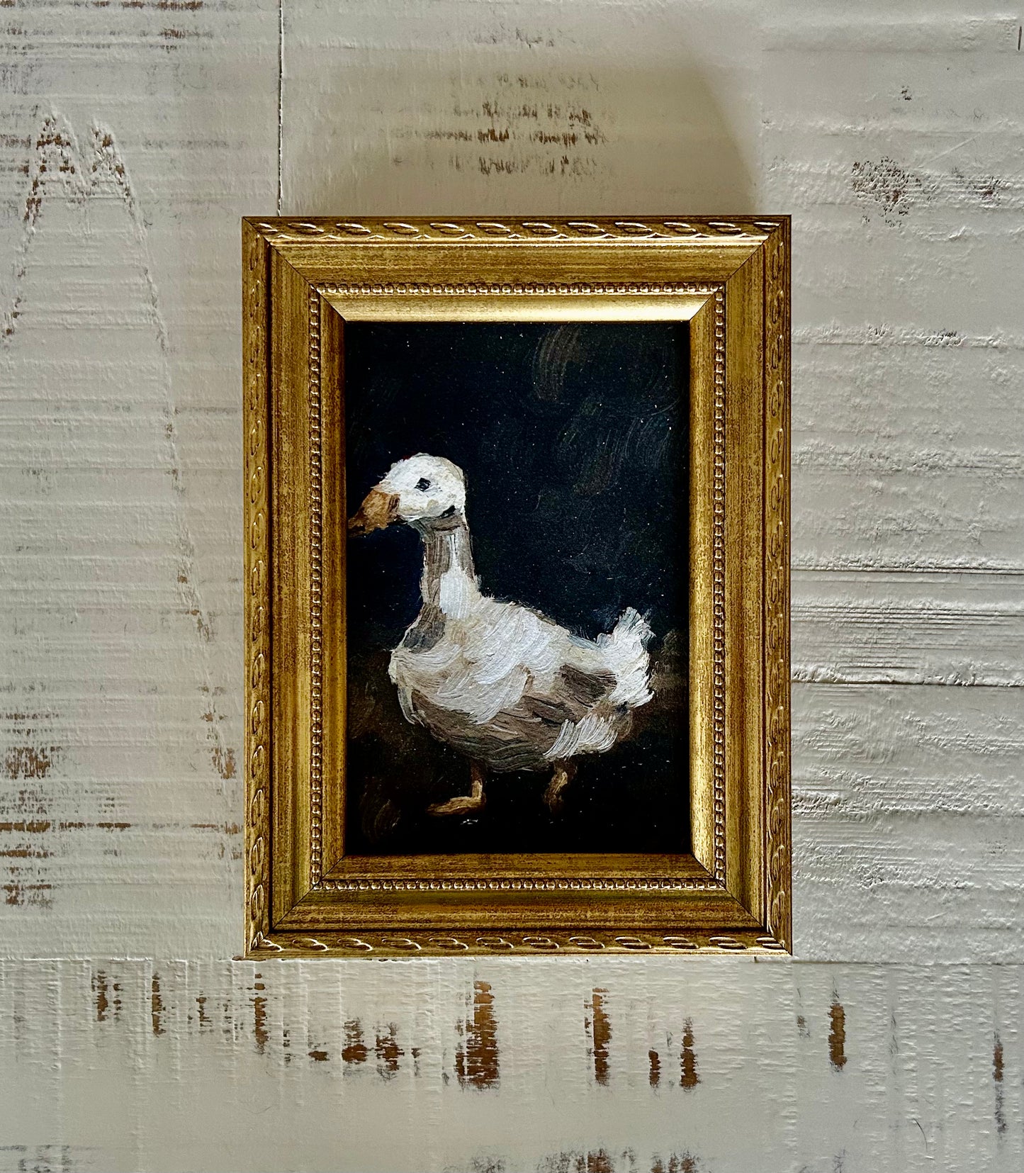 “the goose” 4x6" (Framed)