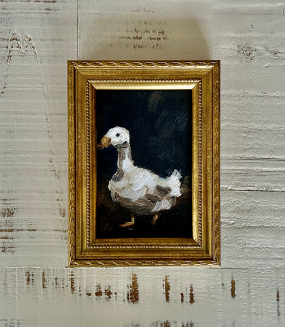 “the goose” 4x6" (Framed)