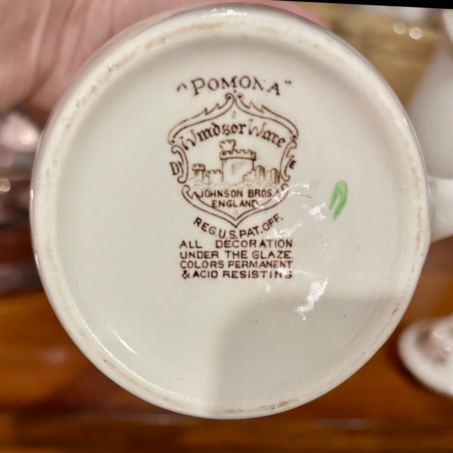 Vintage Johnson Brothers Pomona Covered Coffee Pot | England, c. 1940s–50s