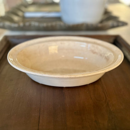 Antique English Ironstone Oval Baking Dish –  (c. 1920s–1930s)
