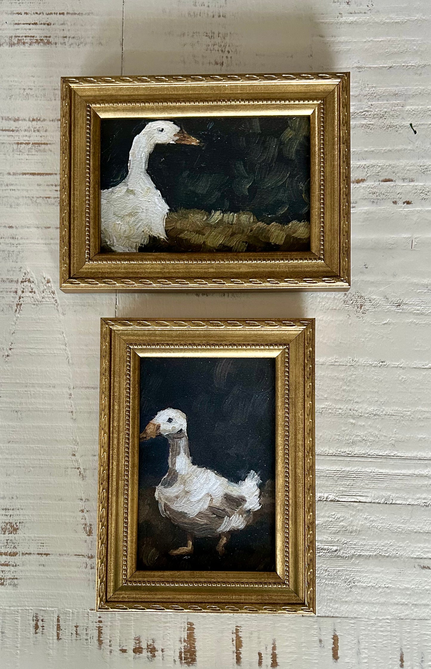 “the goose” 4x6" (Framed)
