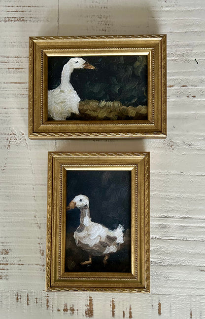 “the goose” 4x6" (Framed)