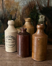 Antique Inkwell & Ginger Beer Bottles