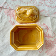 Vintage French country stoneware pâté terrine, mid-20th century